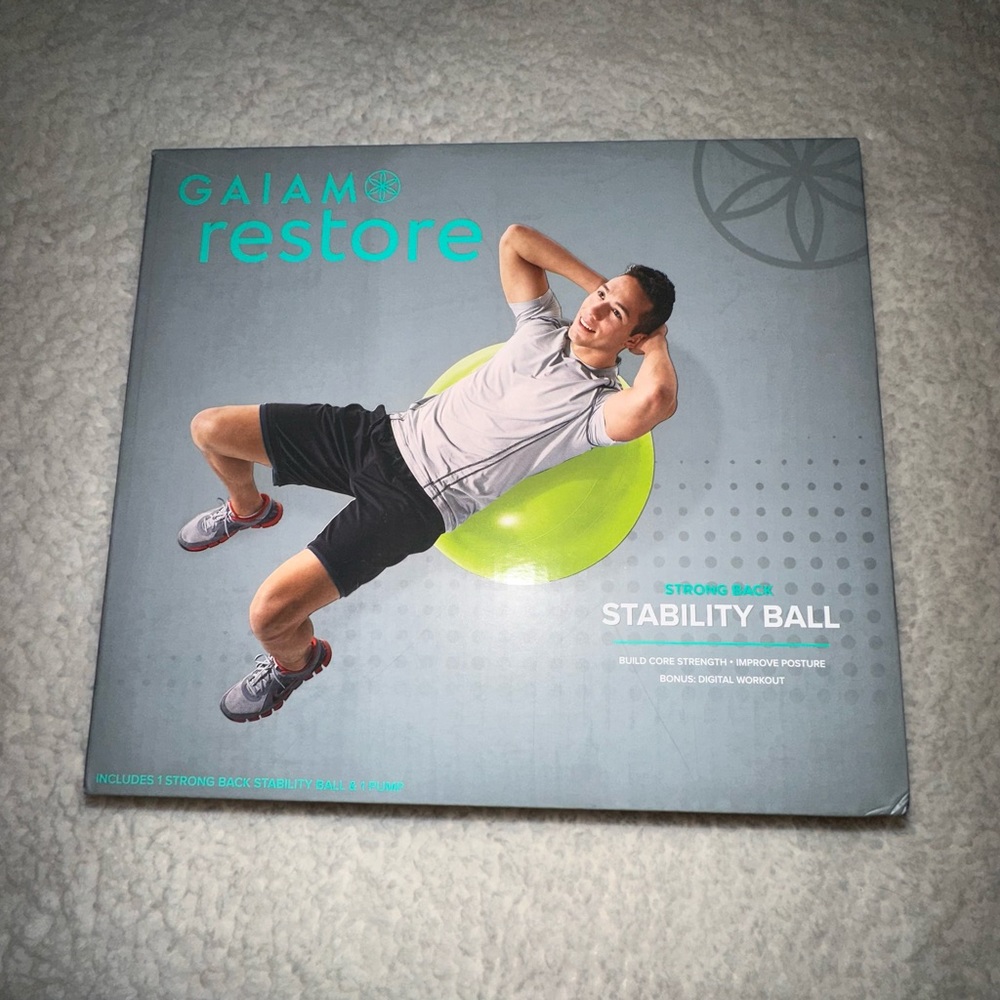 Gaiam Restore Strong Back Stability Ball Kit